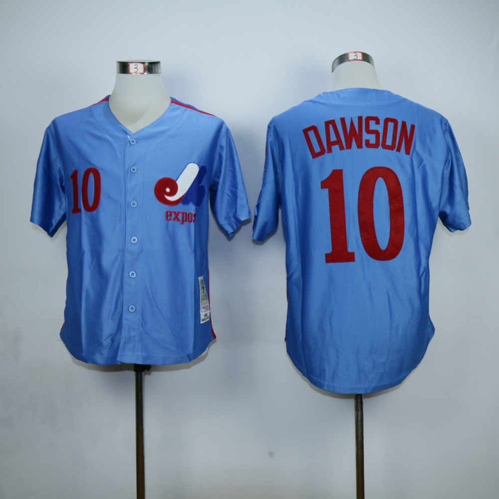 Men Montreal Expos #10 Dawson Blue MLB Jerseys